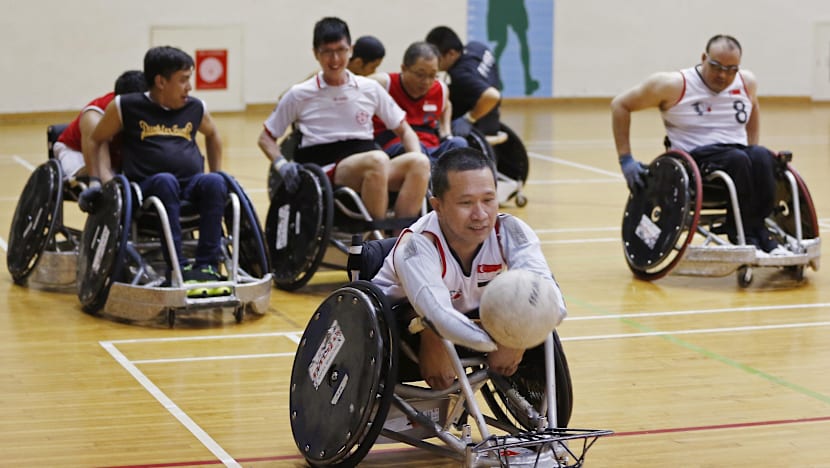 Singapore wheelchair rugby athletes at home in rough sport