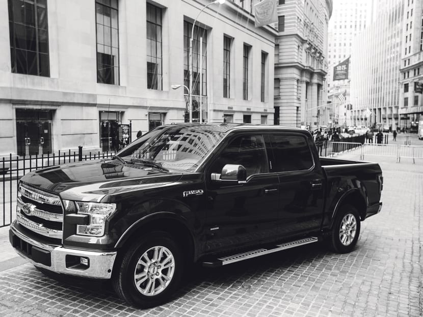 In some sectors, technological progress has actually made products more ‘material’. The Ford Model T, one of the first automobiles, weighed 540kg; the F-150 pick-up (above), its most popular model today, weighs more than 2 tonnes. PHOTO: REUTERS