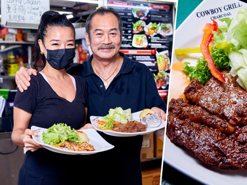 'I have no time to be nice', says hawker of popular charcoal grilled Western food stall