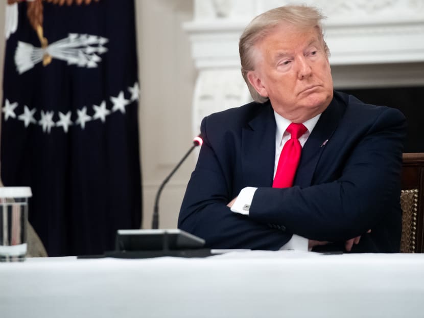 US President Donald Trump holds a roundtable discussion with governors about economic reopening amid the Covid-19 pandemic, at the White House in Washington, DC, on June 18, 2020.
