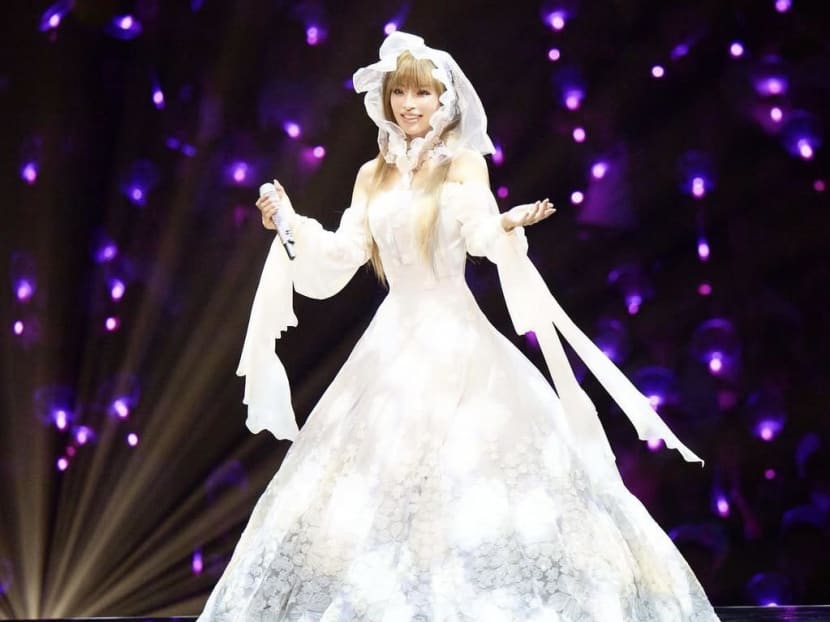 J-pop star Ayumi Hamasaki performing in Singapore in July