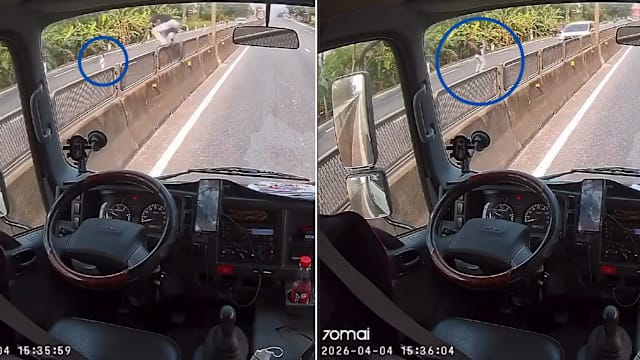 越南卡车司机英勇跳车 不顾伤势救下过马路女童