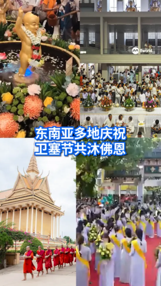 东南亚多地庆祝卫塞节共沐佛恩