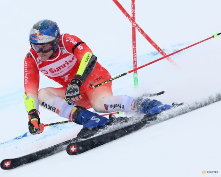 Alpine skiing-Odermatt takes fifth successive giant slalom win in Adelboden