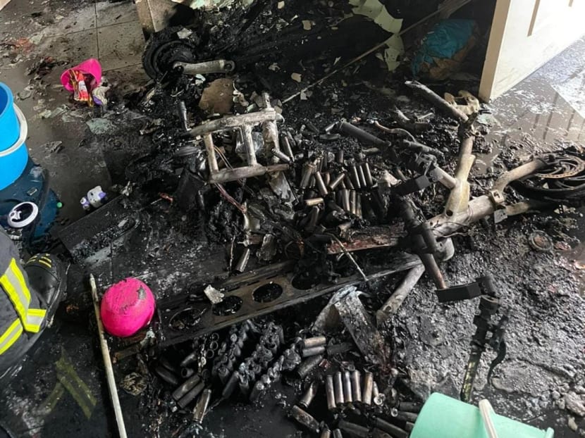 A preliminary investigation showed the fire had likely started from the batteries of two personal mobility devices that were charging in the living room. A preliminary investigation showed the fire had likely started from the batteries of two personal mobility devices that were charging in the living room.