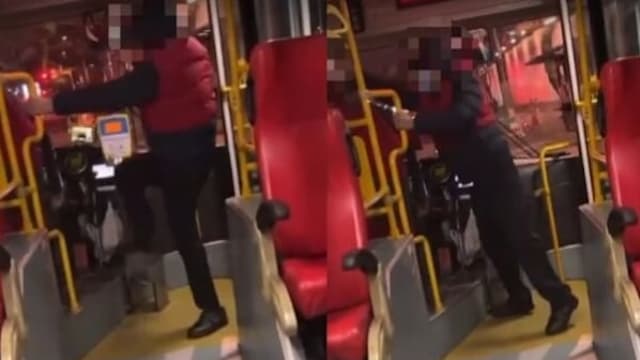 台湾八旬乘客不满巴士司机回应 怒殴18拳