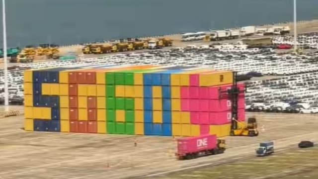 集装箱当乐高！我国港口现“SG60”字样