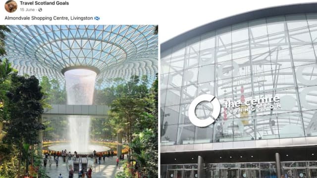 网上"误指"星耀樟宜内雨漩涡在苏格兰 本地网民举动被赞幽默