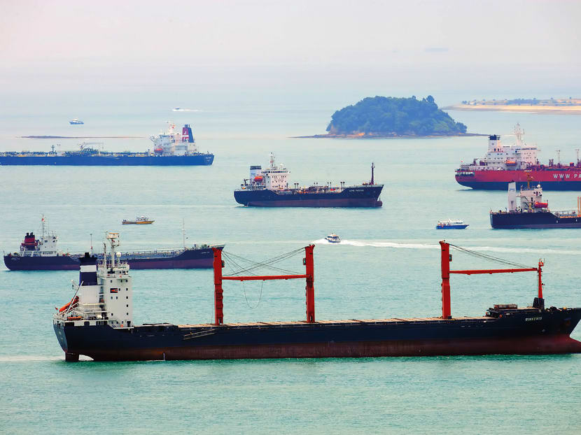 Ships travelling through the Singapore Strait. Bloomberg file photo Ships travelling through the Singapore Strait. Bloomberg file photo