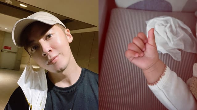 眼睛弯弯的像月牙　李国毅首次曝光女儿正脸