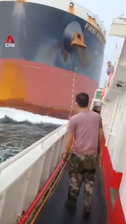 Bulk carrier collides with fishing vessel in waters off Singapore