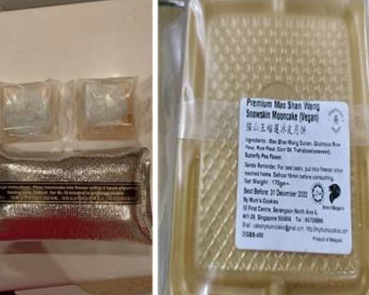  SFA recalls Mao Shan Wang mooncake by My Mum’s Cookies due to E coli bacteria