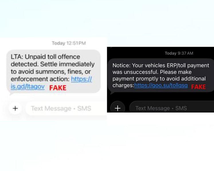 Police warn of phishing scams impersonating LTA, targeting Singaporean travellers to Malaysia