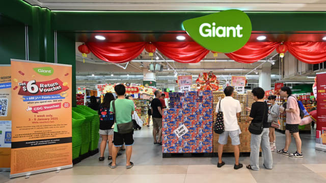在Giant超市用社理会邻里购物券 也可获6元回馈券