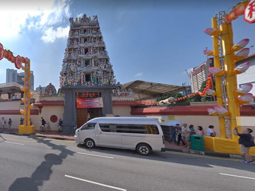 A view of the Sri Mariamman Temple. Its former chief priest Kandasamy Senapathi is accused of pocketing jewellery from the temple between March 10, 2016 and June 30, 2020 and pawning all of them for about S$2.3 million.