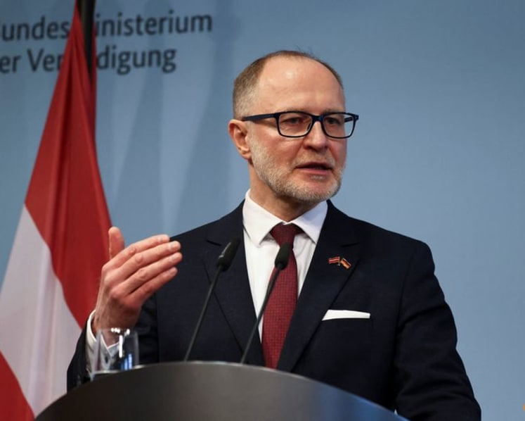 Latvian defence minister resigns after Ukrainian drones hit oil tanks