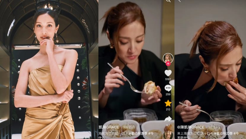 Grace Chan Chows Down On Pan-Fried Buns In A Mukbang, But Netizens Doubt She Eats Much In Real Life