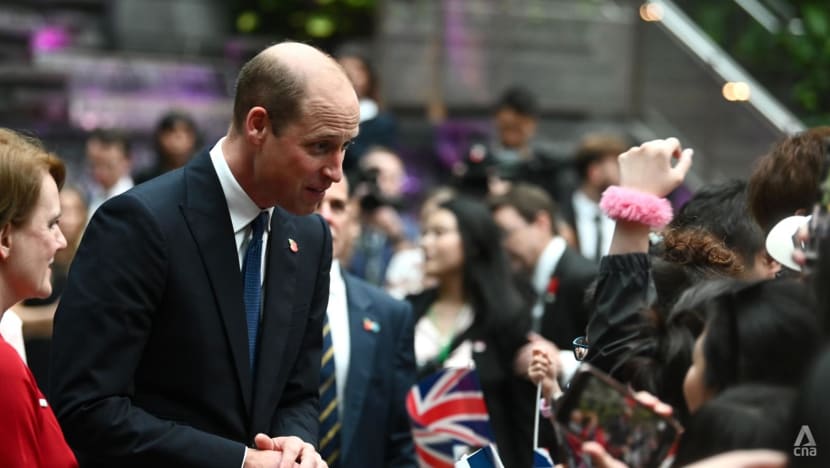 Prince William arrives in Singapore for annual Earthshot Prize award, the first to be held in Asia