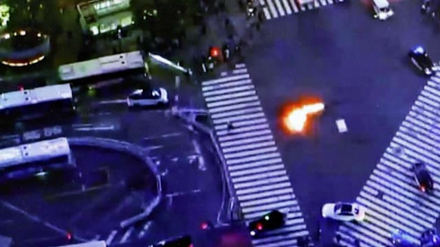 在东京涩谷街头纵火 男子自首被捕