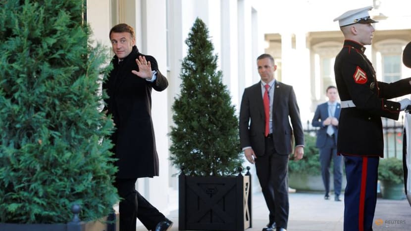Macron arrives at White House for Ukraine talks with Trump Macron arrives at White House for Ukraine talks with Trump