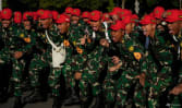 Mengintip keseruan tentara Indonesia ikut Parade Hari Bastille Prancis, teriakkan yel-yel perang
