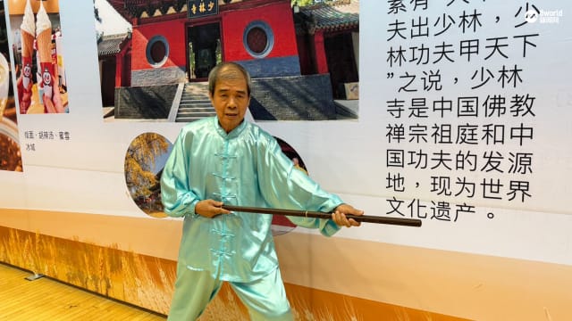 新加坡少林考功大赛 71岁老翁首次参赛