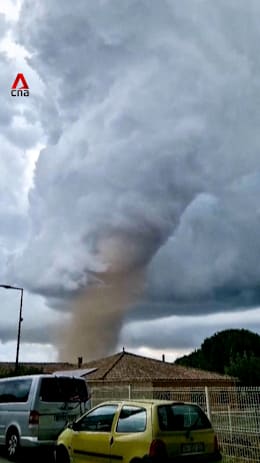 Dozens injured after rare tornado rips through village in southern France