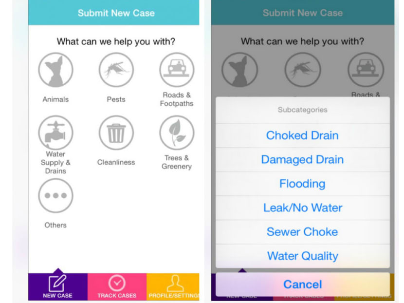 Screenshot of OneService application.