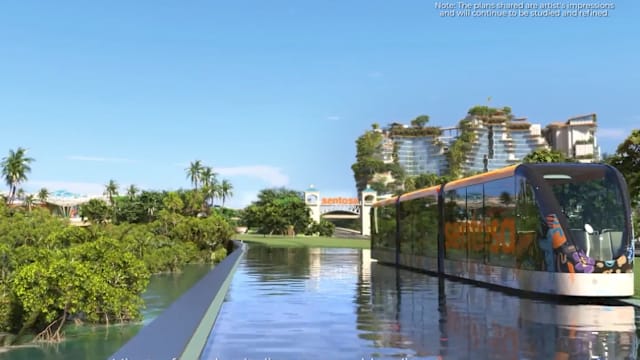 圣淘沙填海打造新交通枢纽 探讨部署电车提升通行