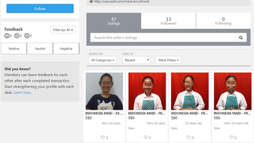 MOM siasat kes amah 'dijual' di Carousell MOM siasat kes amah 'dijual' di Carousell