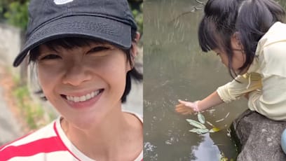 Sheila Sim Takes 3-Month Work Break; Accompanies Daughters To 2-Week Mountain School In Japan Near Mt Fuji