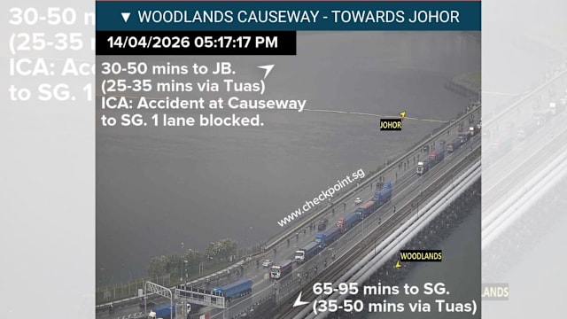 移民局：新柔长堤发生车祸 通行时间料延长
