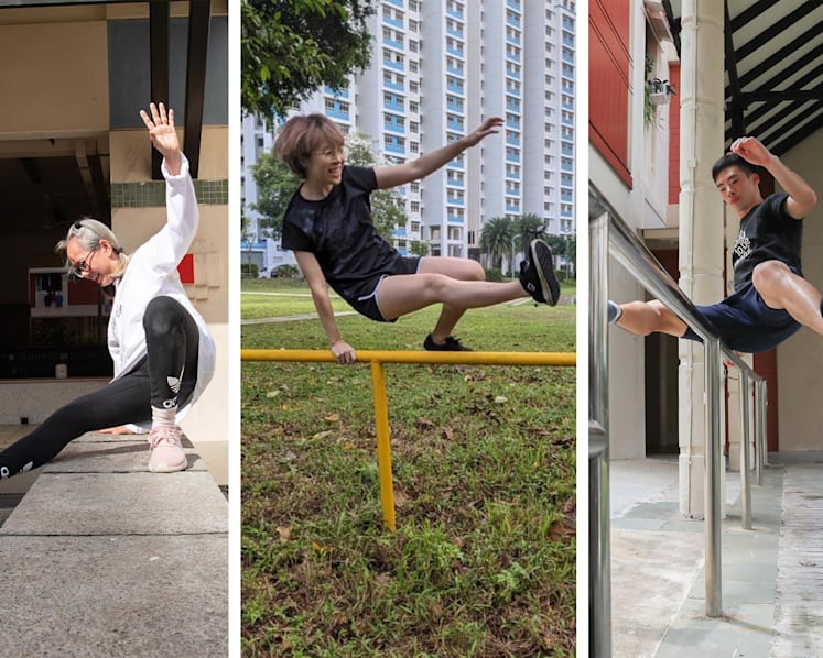 Not just a sport for young men, parkour draws women, older folk who learn to roll, jump, crawl