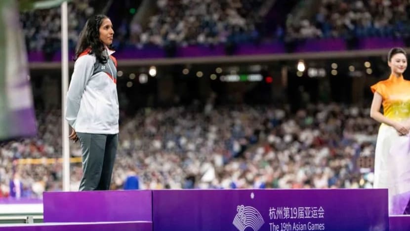 Berdiri di atas podium, johan Sukan Asia Shanti Pereira berkata kepada dirinya: 'Saya sudah berjaya' Berdiri di atas podium, johan Sukan Asia Shanti Pereira berkata kepada dirinya: 'Saya sudah berjaya'