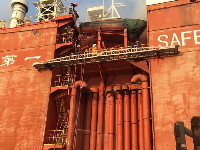 70 SCDF personnel battle 'deep seated fire' at Tuas Boulevard Yard