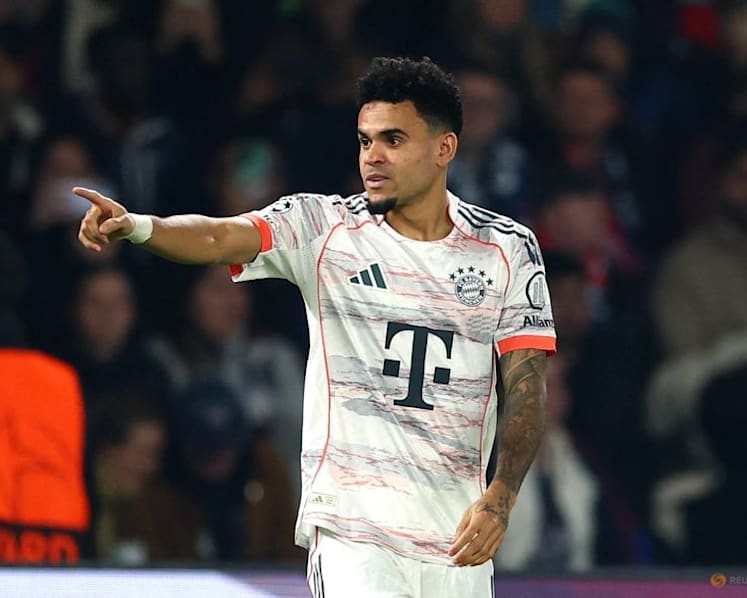 Bayern winger Diaz banned for three games after red card in win over PSG