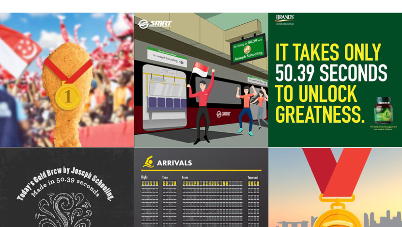 Well-known brands quick to jump on the Schooling gold-wagon