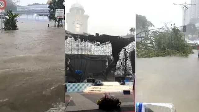 马国新山强降雨 多地区出现突发性淹水