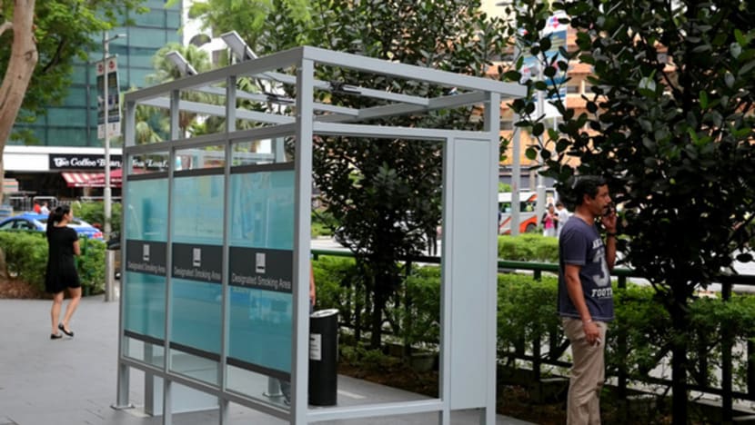 New designs of public smoking areas on trial
