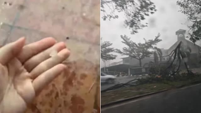 马国多区遭暴风雨突袭 甲洞民众经历“冰雹风暴秀”