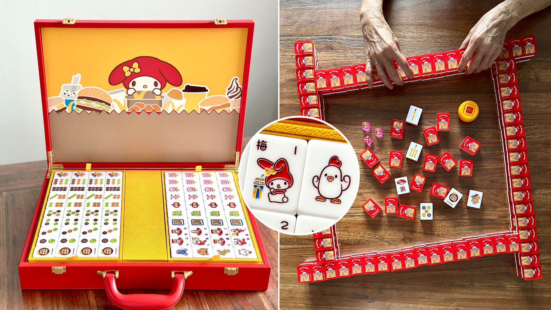 S極 N極 みょんの曲マグネット　コンプリートセット First Look: McDonald's S'pore Launching My Melody Mahjong Set For