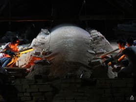 In Pictures: Inside a dragon kiln where temperatures go up to 1,300°C