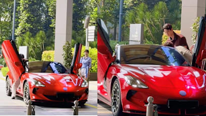 S'porean Lends His MG Cyberster Sports Convertible To K-Drama Crew Filming Here With Singles Inferno Star Jo Igeon
