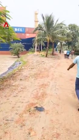 Singapore-flagged container ship runs aground in India