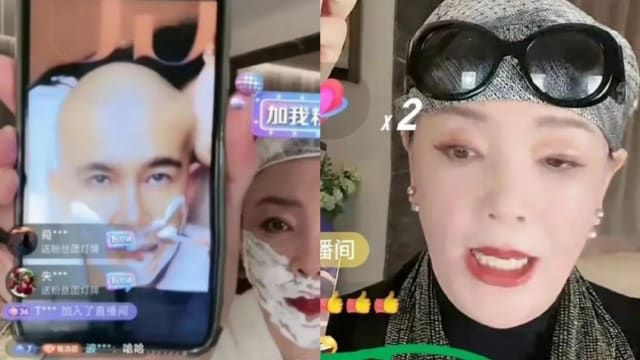 张兰直播扮光头　“毫无下限”引网友反感
