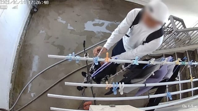 不到十秒就偷掉数条内裤 青年“惯犯”义顺组屋干案被拍下