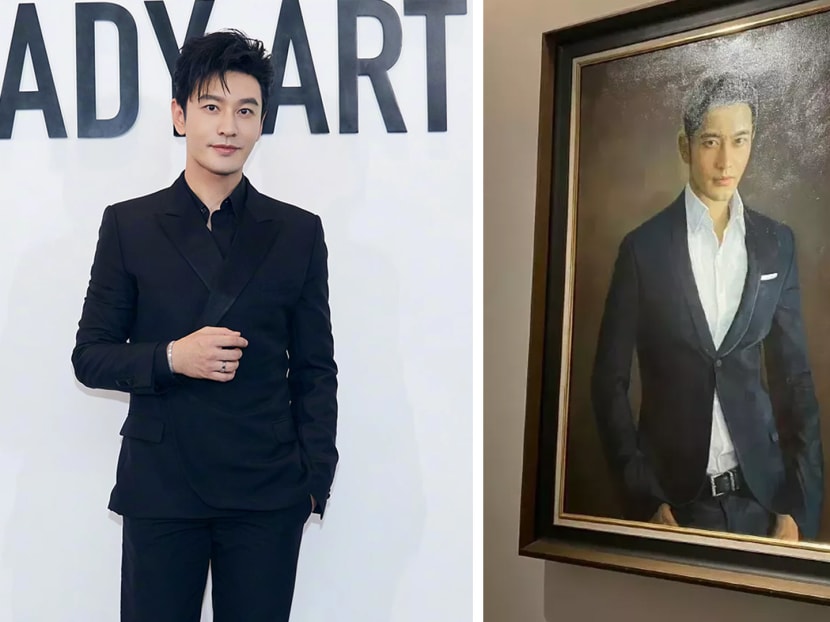 Huang Xiaoming called narcissistic for displaying oil painting of himself in Shanghai home