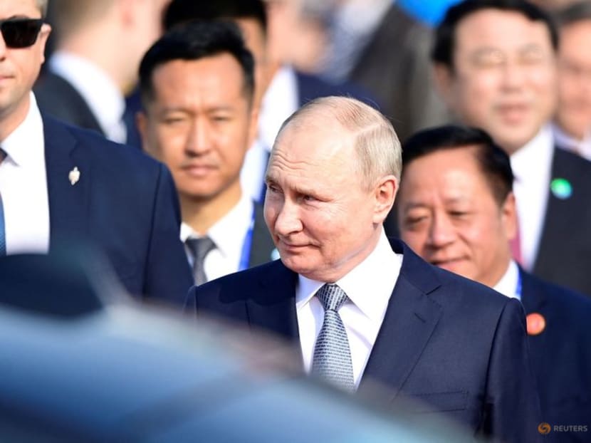 Russia's President Vladimir Putin arrives at Beijing Capital International Airport to attend the Third Belt and Road Forum in Beijing, China, on Oct 17, 2023.