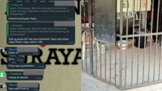 网传马国七岁孩童被老师关“铁笼” 笼内还有电压箱