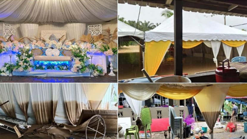 Pengantin ini kecewa tidak sempat bergambar di pelamin dek banjir